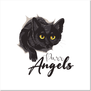 Cat angels Posters and Art